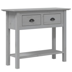 vidaXL Mesa consola BODO madera maciza de pino gris 90x34,5x73 cm