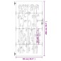 vidaXL Puerta de jardín acero corten diseño bambú 85x200 cm vidaXL Puerta de jardín acero corten diseño bambú 85x200 cm