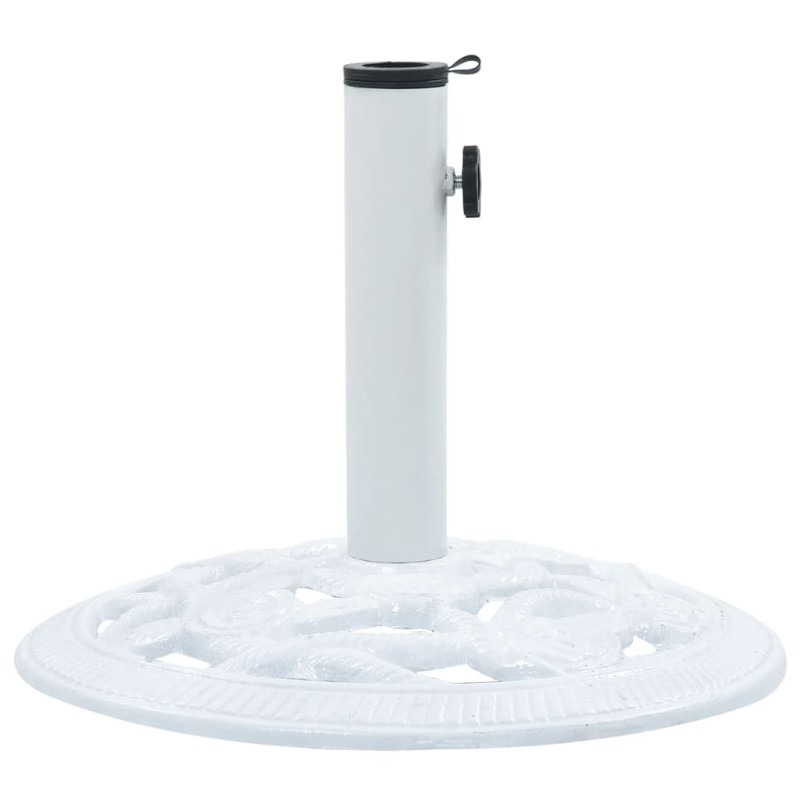 vidaXL Base de sombrilla de hierro fundido blanco 9 kg 40 cm vidaXL Base de sombrilla de hierro fundido blanco 9 kg 40 cm