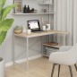 vidaXL Escritorio de ordenador madera de ingeniería blanco y roble vidaXL Escritorio de ordenador madera de ingeniería blanco y roble