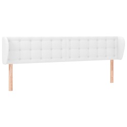 vidaXL Cabecero de cuero sintético blanco 203x23x78/88 cm