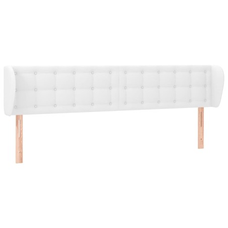 vidaXL Cabecero de cuero sintético blanco 203x23x78/88 cm