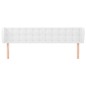 vidaXL Cabecero de cuero sintético blanco 203x23x78/88 cm vidaXL Cabecero de cuero sintético blanco 203x23x78/88 cm