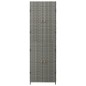 vidaXL Armario de almacenaje de jardín ratán PE gris 59x40x180 cm
