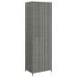 vidaXL Armario de almacenaje de jardín ratán PE gris 59x40x180 cm