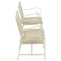 vidaXL Banco de 2 asientos 161 cm acero blanco vidaXL Banco de 2 asientos 161 cm acero blanco
