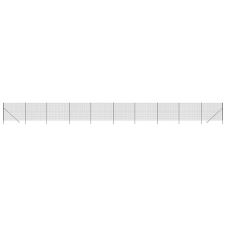 vidaXL Cerca de alambre de acero galvanizado gris antracita 2x25 m