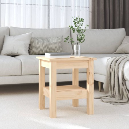 vidaXL Mesa de centro de madera maciza de pino 35x35x40 cm