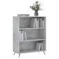 vidaXL Estantería madera de ingeniería gris hormigón 69,5x32,5x90 cm vidaXL Estantería madera de ingeniería gris hormigón 69,5x32,5x90 cm