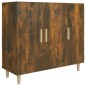 vidaXL Aparador de madera de ingeniería roble ahumado 90x34x80 cm vidaXL Aparador de madera de ingeniería roble ahumado 90x34x80 cm