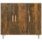 vidaXL Aparador de madera de ingeniería roble ahumado 90x34x80 cm vidaXL Aparador de madera de ingeniería roble ahumado 90x34x80 cm