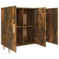 vidaXL Aparador de madera de ingeniería roble ahumado 90x34x80 cm vidaXL Aparador de madera de ingeniería roble ahumado 90x34x80 cm