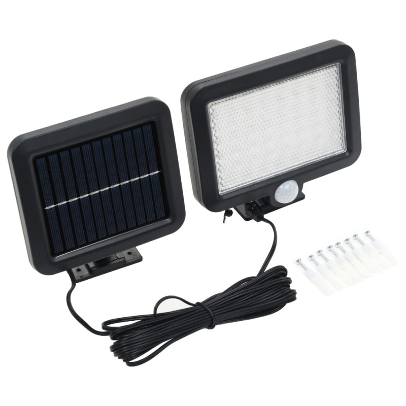 vidaXL Lámpara solar con sensor de movimiento luces LED blanco vidaXL Lámpara solar con sensor de movimiento luces LED blanco
