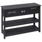 vidaXL Aparador de madera maciza de Paulownia negro 108x30x76 cm vidaXL Aparador de madera maciza de Paulownia negro 108x30x76 cm