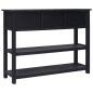vidaXL Aparador de madera maciza de Paulownia negro 108x30x76 cm vidaXL Aparador de madera maciza de Paulownia negro 108x30x76 cm