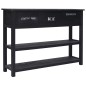 vidaXL Aparador de madera maciza de Paulownia negro 108x30x76 cm vidaXL Aparador de madera maciza de Paulownia negro 108x30x76 cm