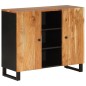vidaXL Aparador con 2 puertas madera maciza de acacia 90x33x75 cm vidaXL Aparador con 2 puertas madera maciza de acacia 90x33x75 cm
