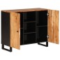 vidaXL Aparador con 2 puertas madera maciza de acacia 90x33x75 cm vidaXL Aparador con 2 puertas madera maciza de acacia 90x33x75 cm