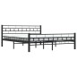 vidaXL Estructura de cama de acero negro 160x200 cm vidaXL Estructura de cama de acero negro 160x200 cm