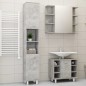 vidaXL Juego muebles de baño 3 pzas madera de ingeniería gris hormigón