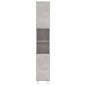 vidaXL Juego muebles de baño 3 pzas madera de ingeniería gris hormigón