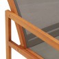 vidaXL Silla de jardín con reposapiés madera eucalipto textilene gris vidaXL Silla de jardín con reposapiés madera eucalipto textilene gris