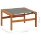 vidaXL Silla de jardín con reposapiés madera eucalipto textilene gris vidaXL Silla de jardín con reposapiés madera eucalipto textilene gris