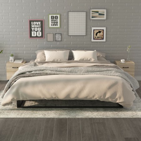 vidaXL Mesitas de noche 2 unidades color roble Sonoma 40x35x47,5 cm