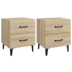 vidaXL Mesitas de noche 2 unidades color roble Sonoma 40x35x47,5 cm