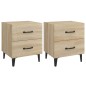 vidaXL Mesitas de noche 2 unidades color roble Sonoma 40x35x47,5 cm vidaXL Mesitas de noche 2 unidades color roble Sonoma 40x35x47,5 cm
