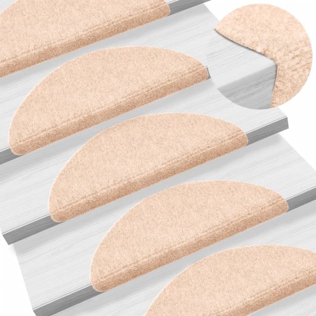 vidaXL Alfombrilla autoadhesiva de escalera 10 uds 56x17x3 cm marrón