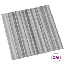 vidaXL Tarimas autoadhesivas 20 piezas PVC 1,86 m² gris claro