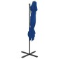vidaXL Sombrilla voladiza con cubierta doble azul azure 250x250 cm vidaXL Sombrilla voladiza con cubierta doble azul azure 250x250 cm