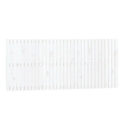 vidaXL Cabecero de cama pared madera maciza pino blanco 204x3x90 cm