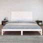 vidaXL Cabecero de cama pared madera maciza pino blanco 204x3x90 cm vidaXL Cabecero de cama pared madera maciza pino blanco 204x3x90 cm