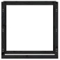 vidaXL Estante para leña madera maciza de pino negro 100x25x100 cm vidaXL Estante para leña madera maciza de pino negro 100x25x100 cm