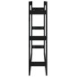 vidaXL Estante para leña madera maciza de pino negro 100x25x100 cm vidaXL Estante para leña madera maciza de pino negro 100x25x100 cm