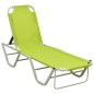 vidaXL Tumbona de aluminio y textilene verde vidaXL Tumbona de aluminio y textilene verde