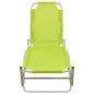 vidaXL Tumbona de aluminio y textilene verde vidaXL Tumbona de aluminio y textilene verde