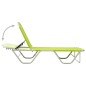vidaXL Tumbona de aluminio y textilene verde vidaXL Tumbona de aluminio y textilene verde