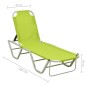 vidaXL Tumbona de aluminio y textilene verde vidaXL Tumbona de aluminio y textilene verde