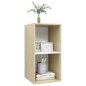 vidaXL Mueble TV de pared madera contrachapada blanco roble 37x37x72cm vidaXL Mueble TV de pared madera contrachapada blanco roble 37x37x72cm