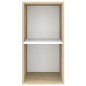 vidaXL Mueble TV de pared madera contrachapada blanco roble 37x37x72cm vidaXL Mueble TV de pared madera contrachapada blanco roble 37x37x72cm