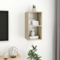 vidaXL Mueble TV de pared madera contrachapada blanco roble 37x37x72cm vidaXL Mueble TV de pared madera contrachapada blanco roble 37x37x72cm