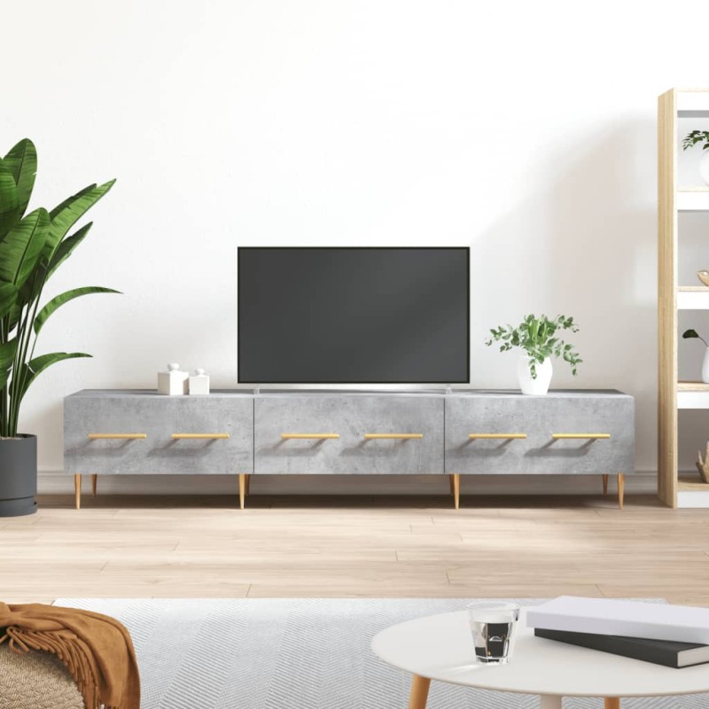 vidaXL Mueble para TV madera de ingeniería gris hormigón 150x36x30 cm vidaXL Mueble para TV madera de ingeniería gris hormigón 150x36x30 cm
