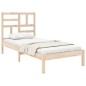 vidaXL Estructura de cama madera maciza 75x190 cm