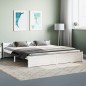 vidaXL Estructura de cama madera maciza blanco Super King 180x200 cm vidaXL Estructura de cama madera maciza blanco Super King 180x200 cm