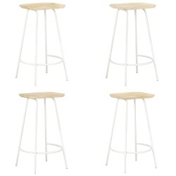 vidaXL Taburetes de cocina 4 unidades madera maciza de mango