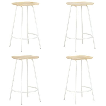 vidaXL Taburetes de cocina 4 unidades madera maciza de mango