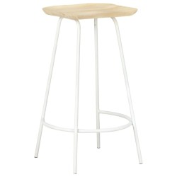 vidaXL Taburetes de cocina 4 unidades madera maciza de mango